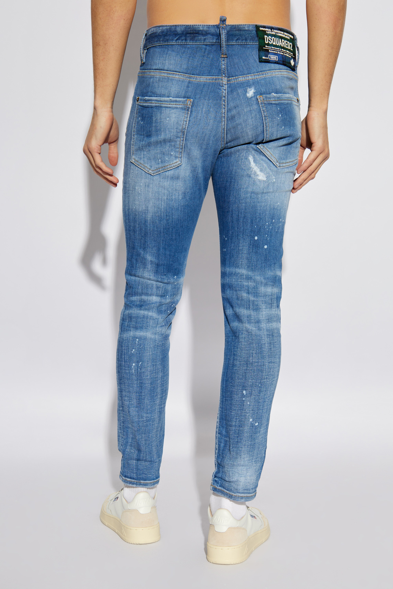 デニム・ジーパン Dsquared2 Jeans 24/7 Jean Denim DSQUARED2 24/7 Distressed Skinny Jeans | Blue | FARFETCH